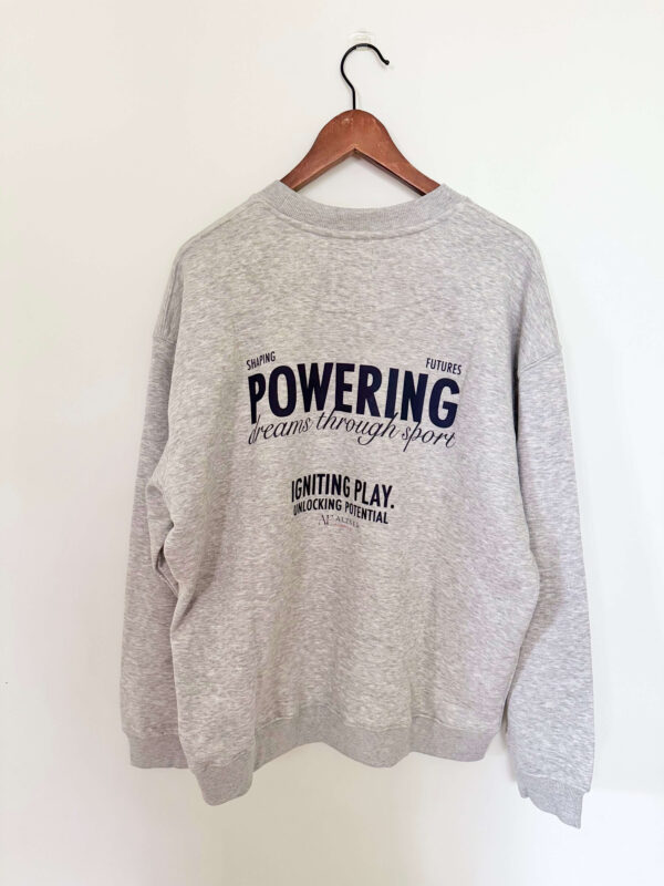 Alzner foundation, crew sweatshirt for adults in heather grey