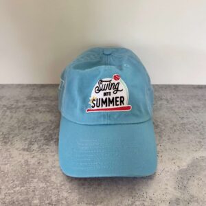 Swing into Summer hat, carolina blue, one size